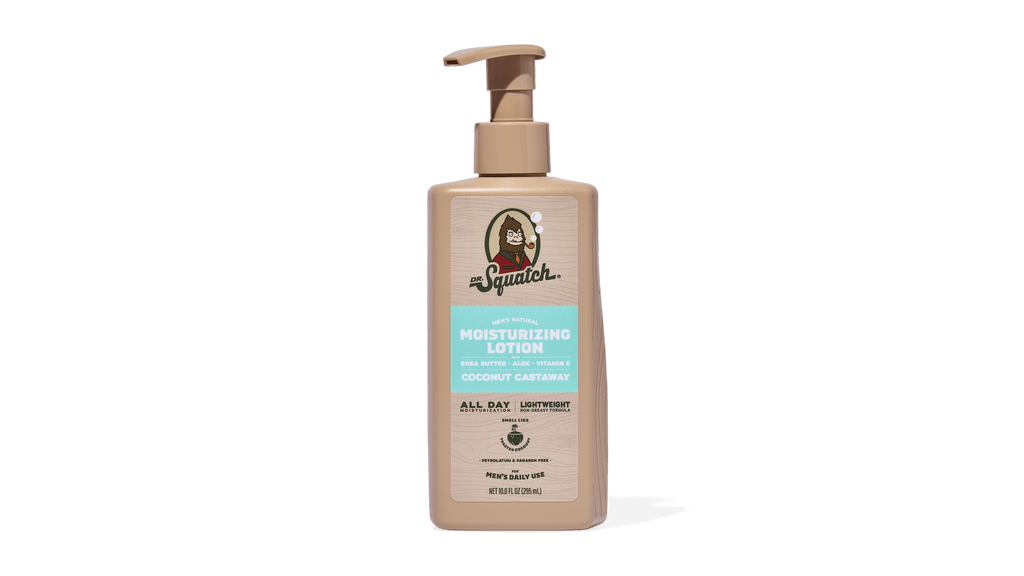 Dr. Squatch Coconut Castaway Lotion packaging