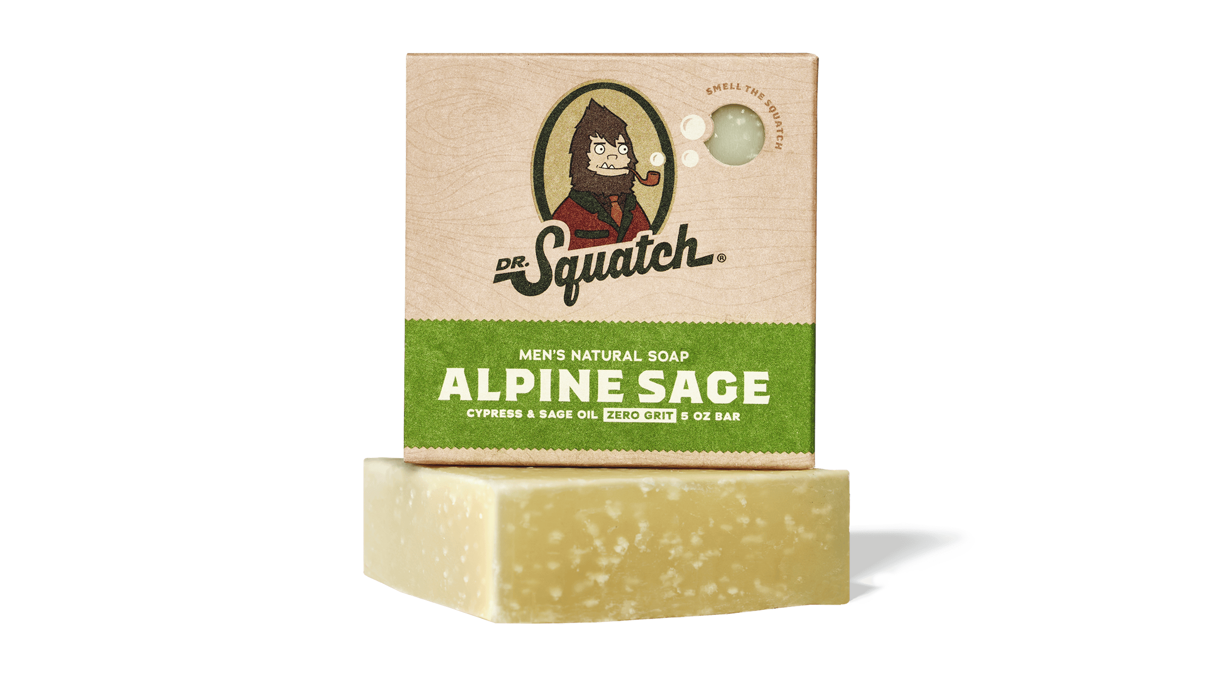 Dr. Squatch Alpine Sage bar soap packaging
