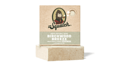 Dr. Squatch Birchwood Breeze bar soap packaging