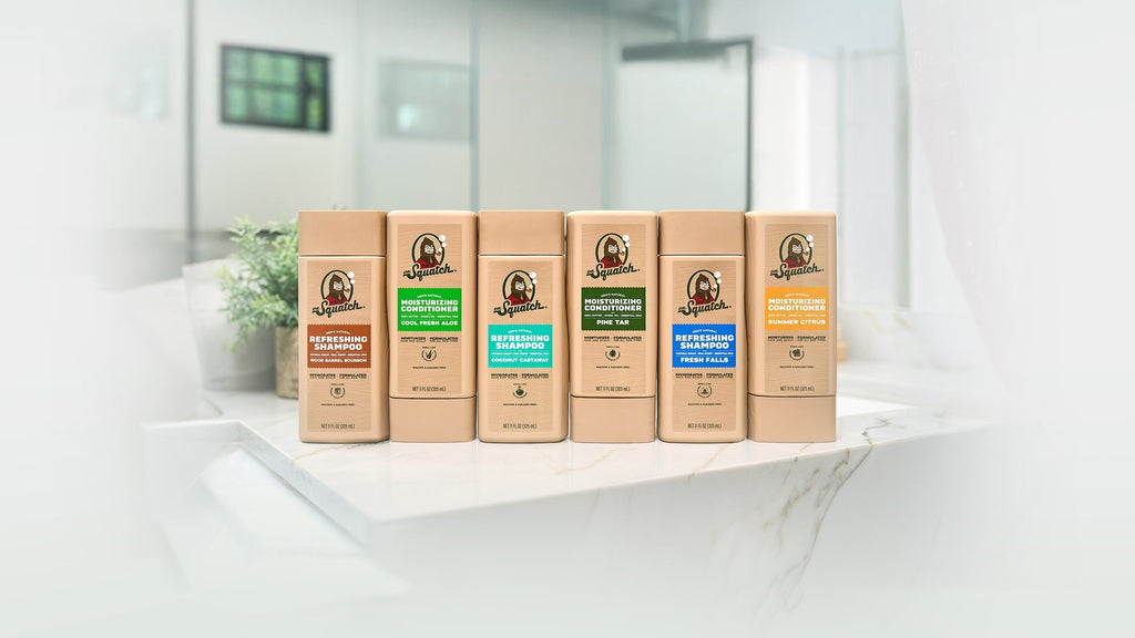 Lifestyle photo featuring Dr. Squatch Cool Fresh Aloe Conditioner