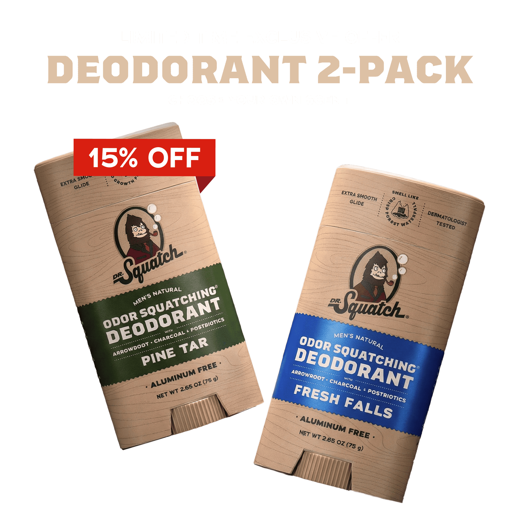 Dr. Squatch Exclusive: Deodorant 2-Pack Offer — product photo 1 of 5