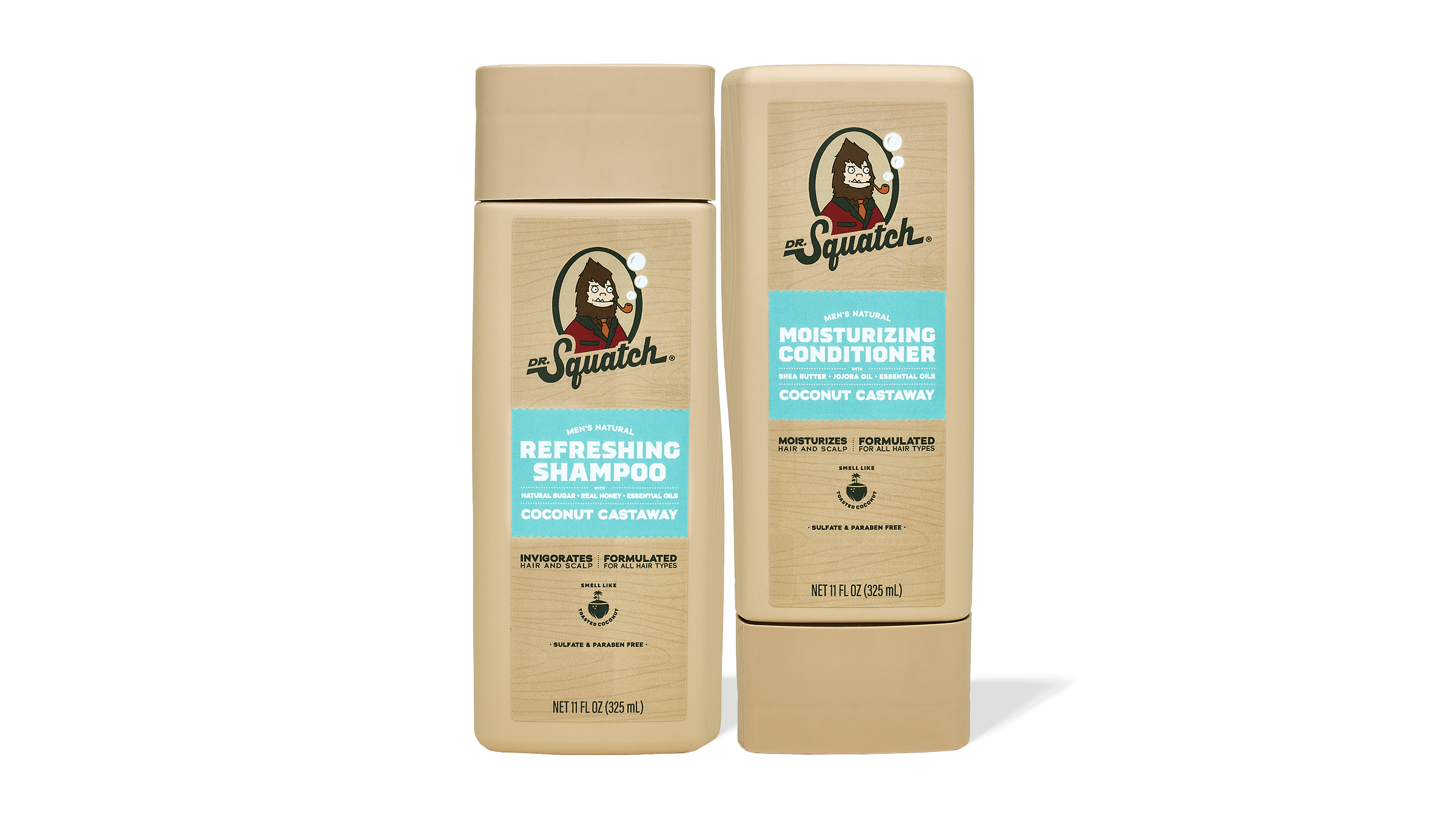 Dr. Squatch Coconut Castaway Hair Care Kit packaging