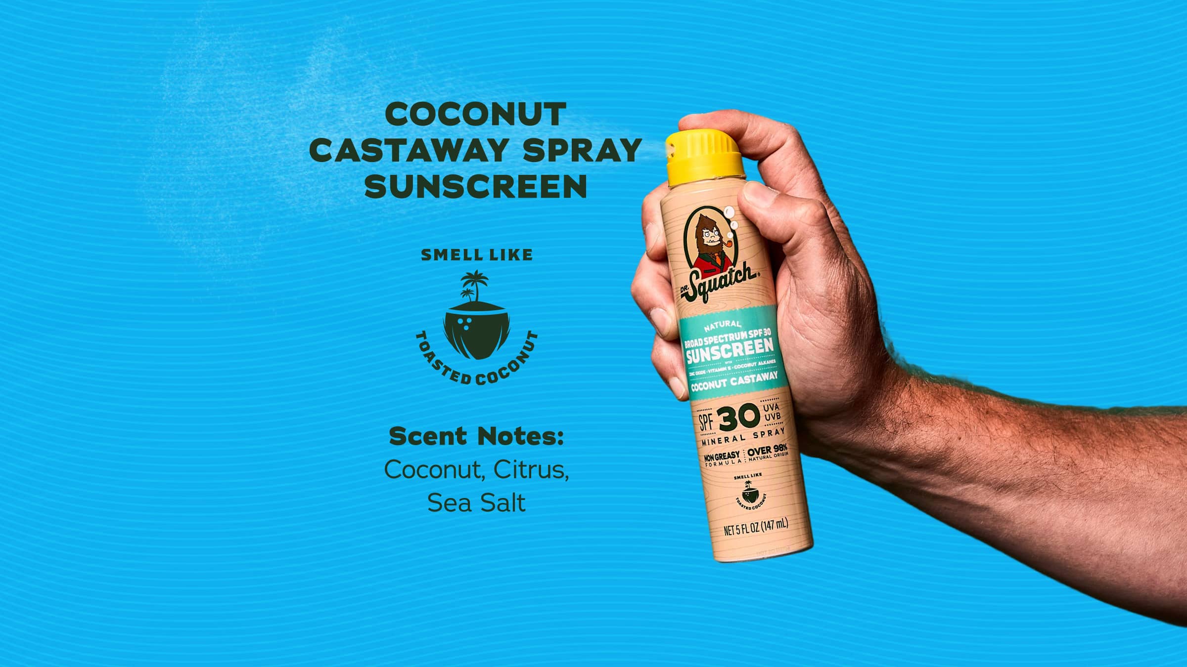 Dr. Squatch Coconut Castaway Spray Sunscreen — product photo 2 of 4