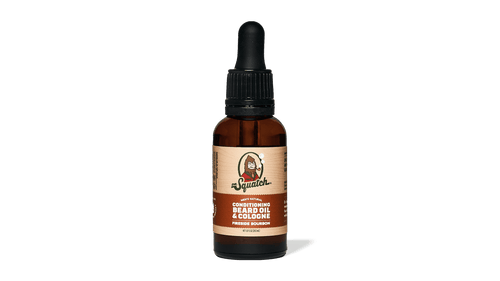 Dr. Squatch Conditioning Beard Oil & Cologne Fireside Bourbon packaging