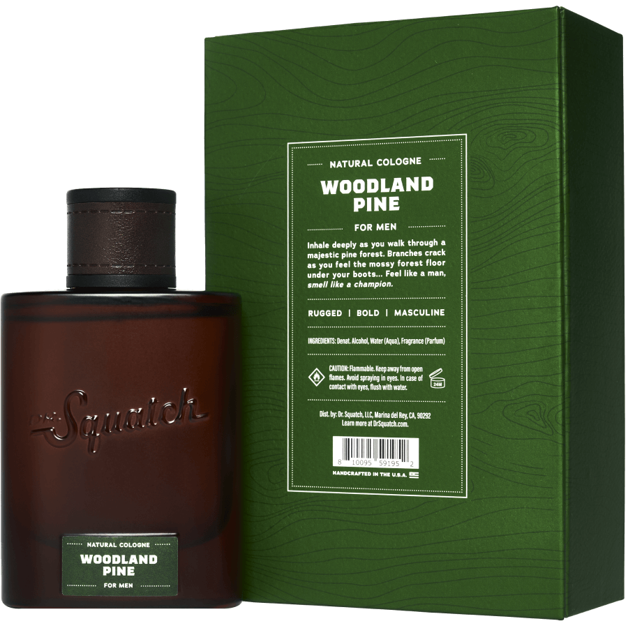 Promotional graphic for Dr. Squatch Rugged Scents Set gift set