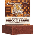 Promotional graphic for Dr. Squatch Bricc of the Brave bar soap