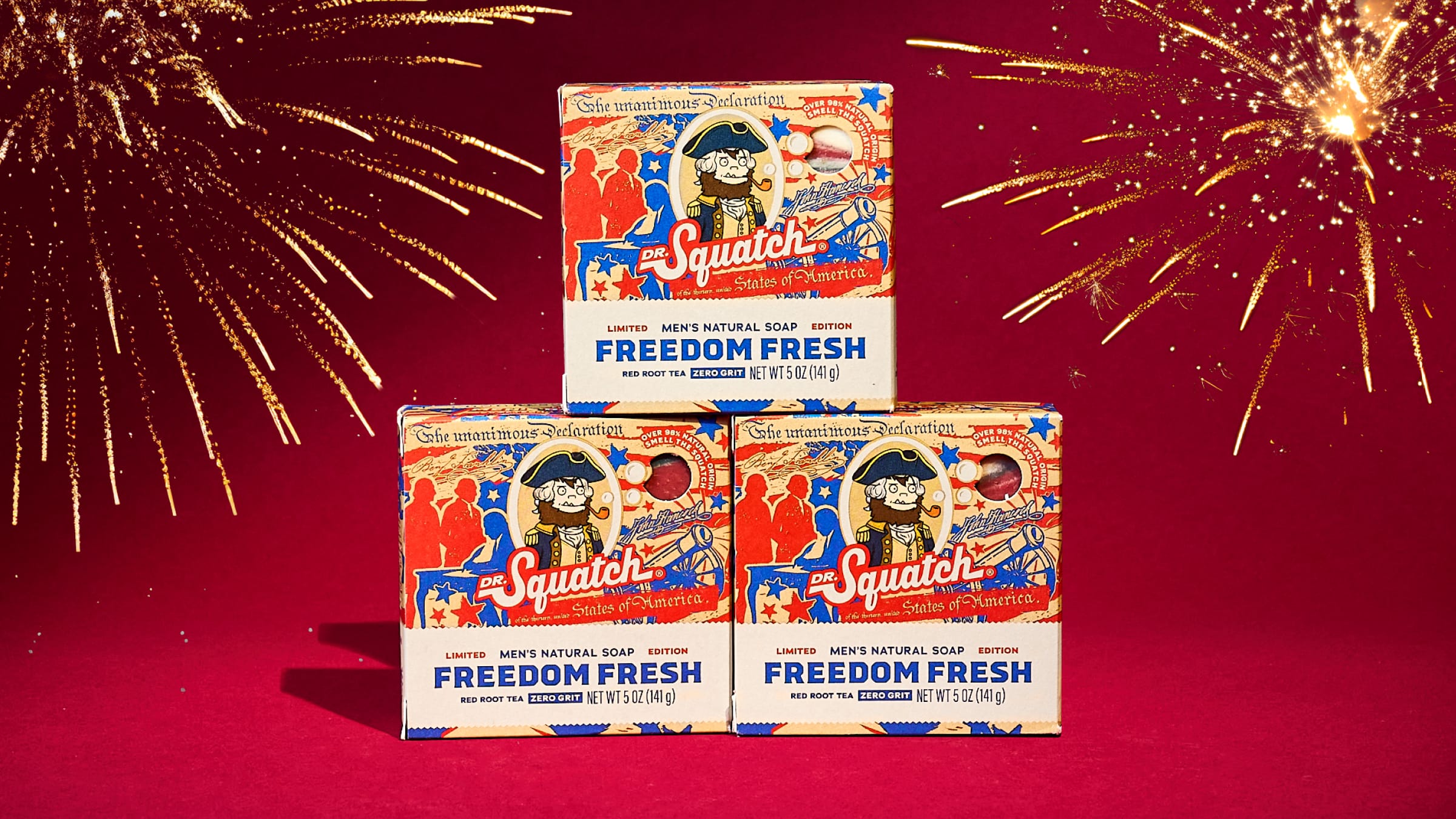 Dr. Squatch Freedom Fresh 3-Pack gift set — product photo 2 of 4