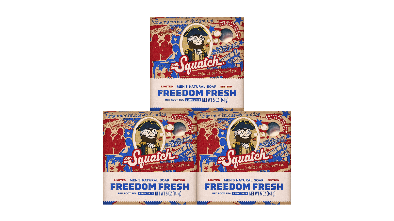 Dr. Squatch Freedom Fresh 3-Pack gift set — product photo 1 of 4