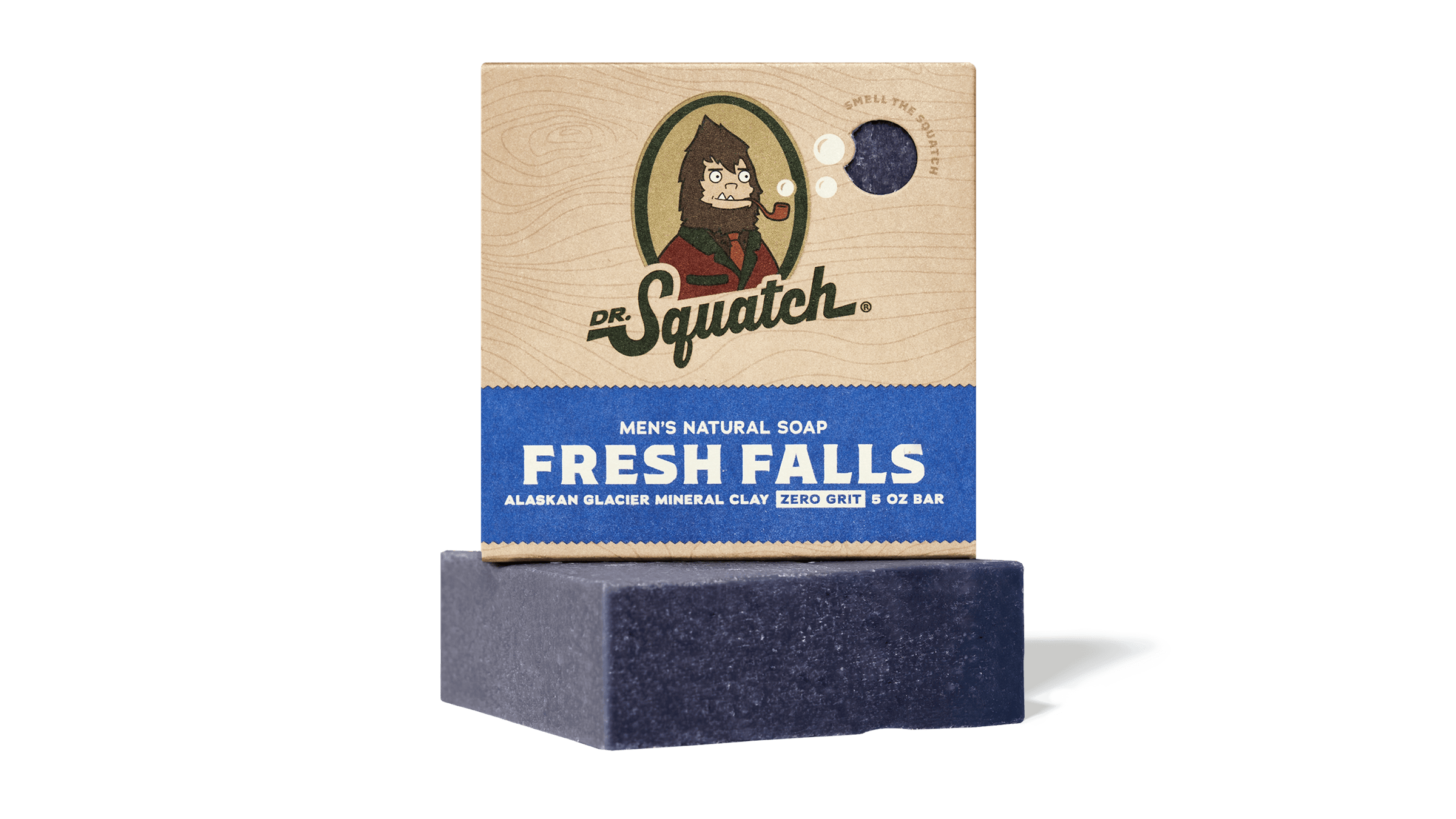 Dr. Squatch Fresh Falls bar soap packaging