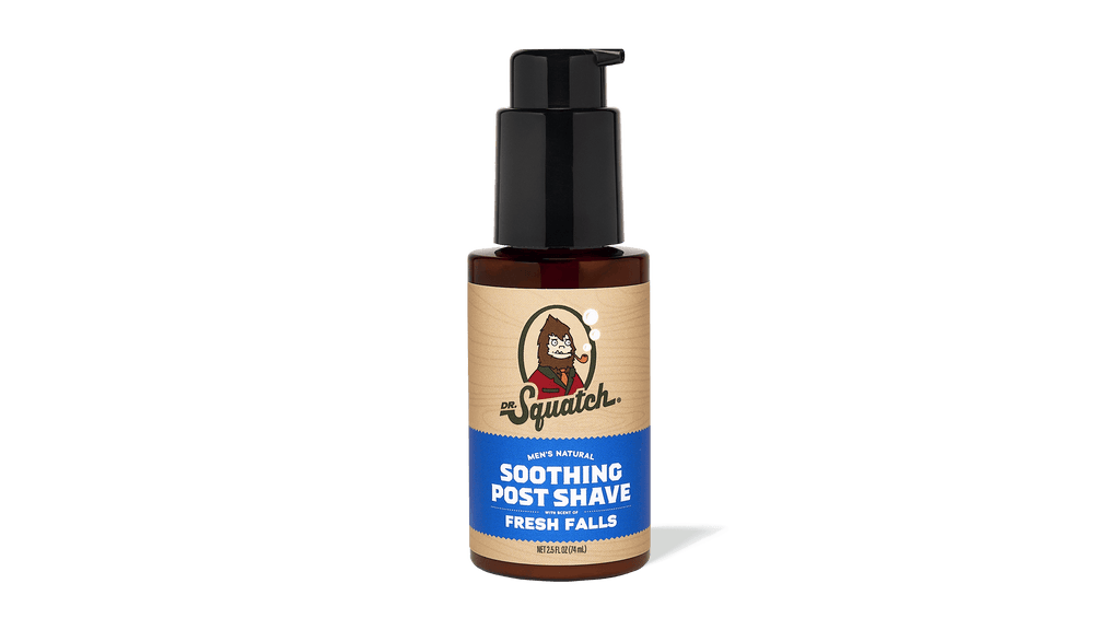 Dr. Squatch Soothing Post Shave Fresh Falls post-shave product packaging