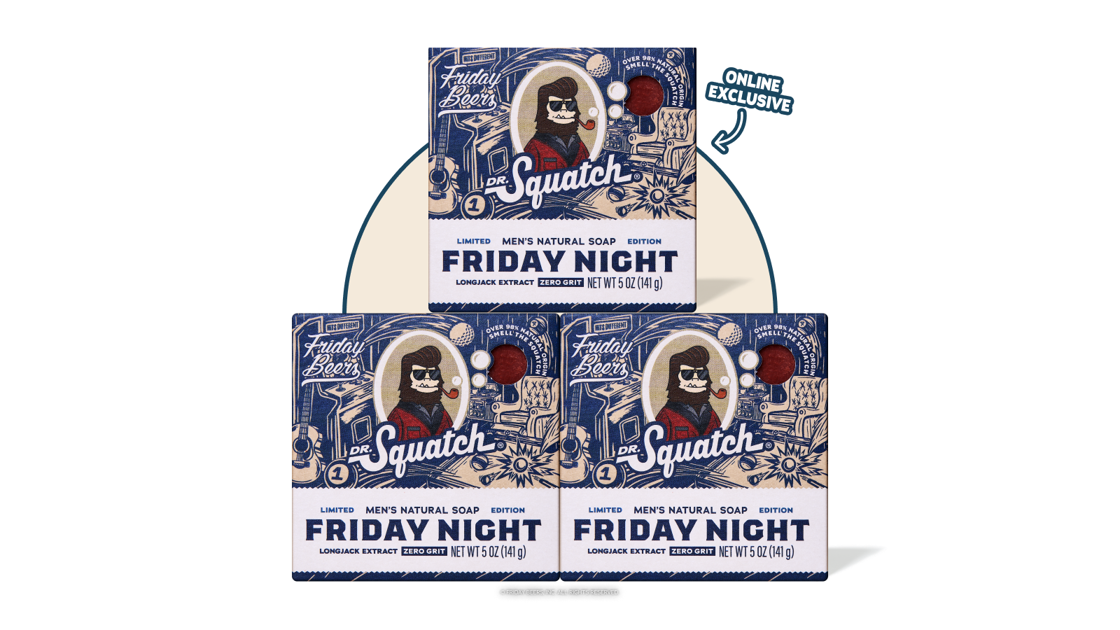 Dr. Squatch Friday Night 3-Pack gift set — product photo 1 of 4