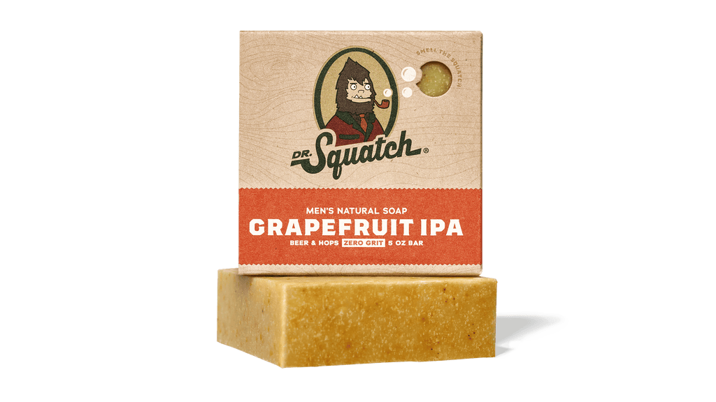Dr. Squatch Grapefruit IPA bar soap packaging