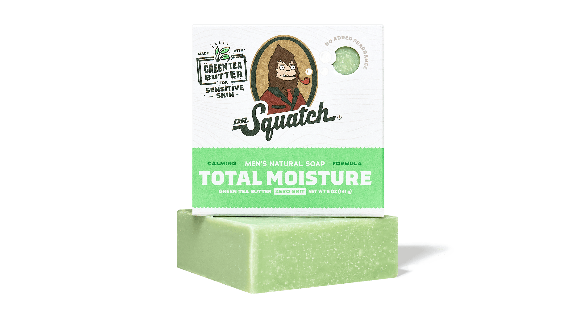 Dr. Squatch Green Tea Butter bar soap packaging