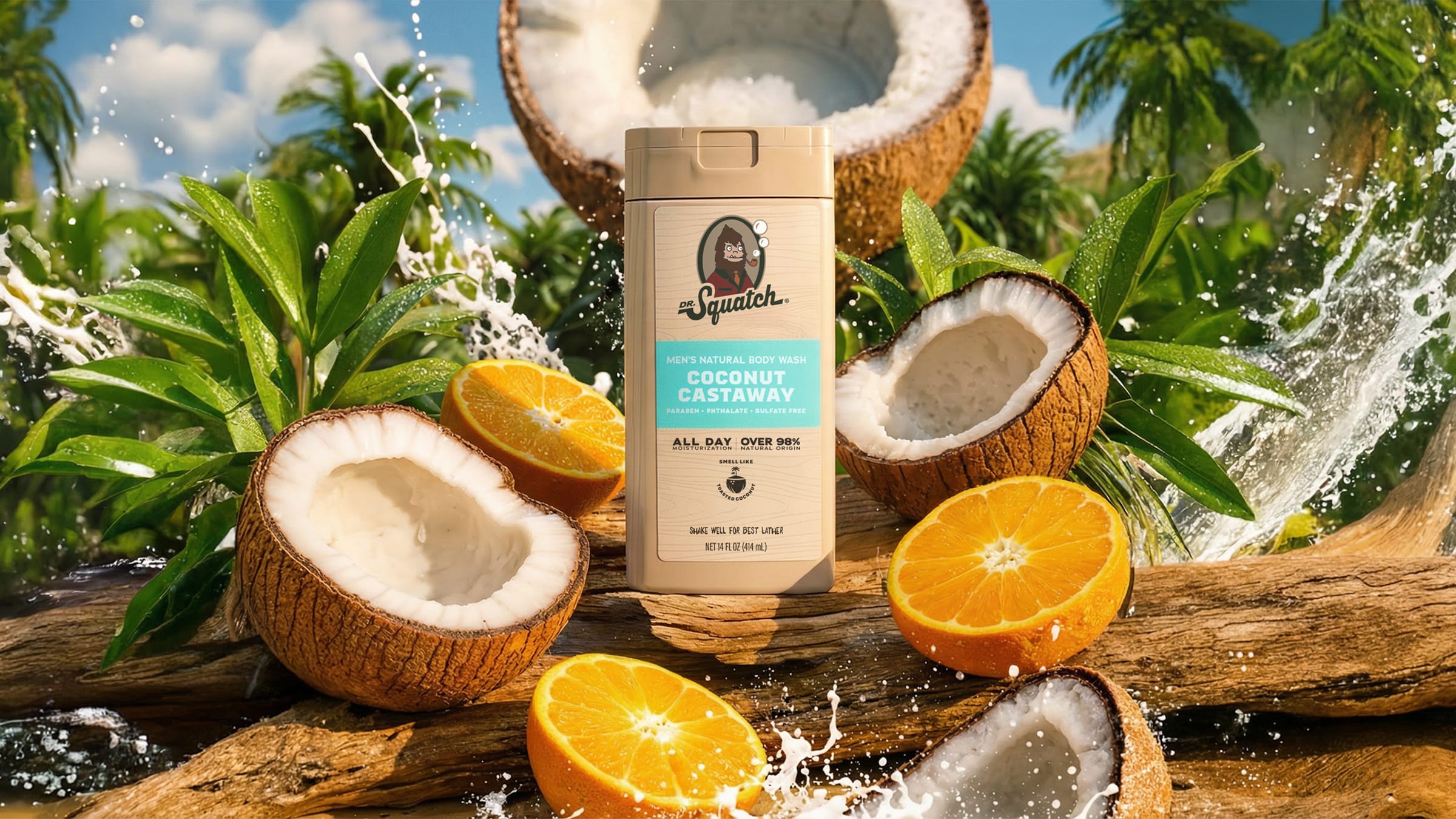 Dr. Squatch 14 oz Coconut Castaway Body Wash