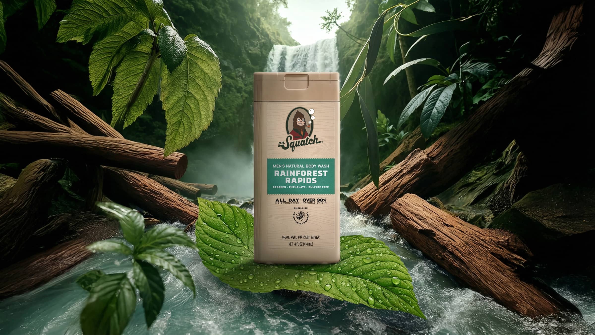 Dr. Squatch 14 oz Rainforest Rapids Body Wash