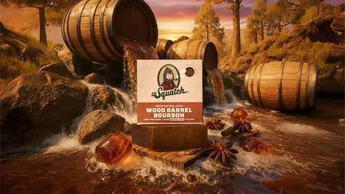 Dr. Squatch Wood Barrel Bourbon bar soap