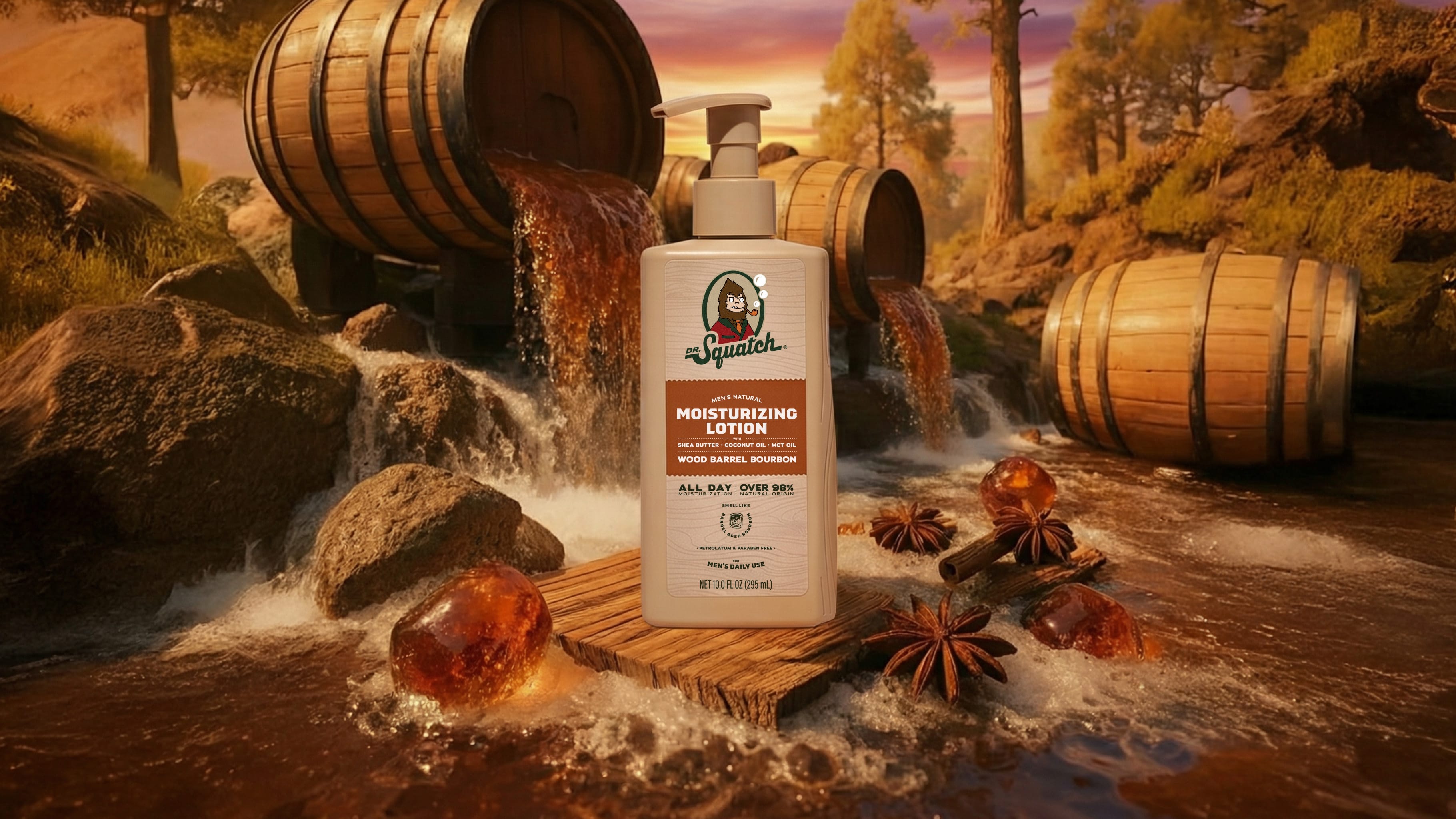 Dr. Squatch Wood Barrel Bourbon Lotion — product photo 2 of 6