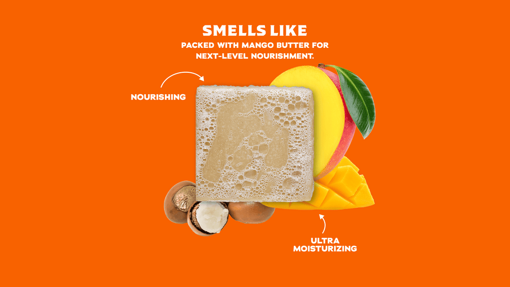 Scent notes graphic for Dr. Squatch Mango Butter bar soap