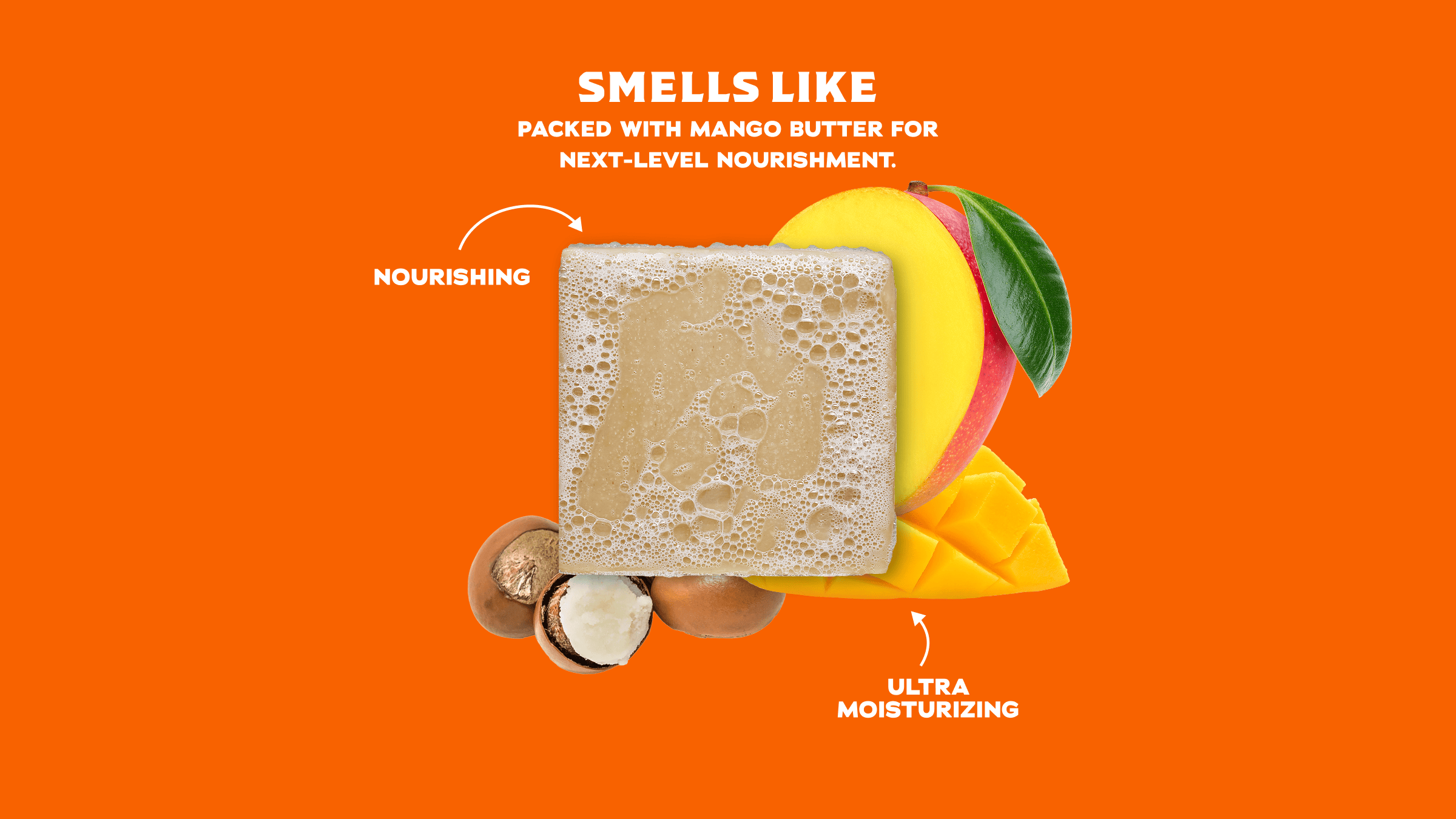 Scent notes graphic for Dr. Squatch Mango Butter bar soap