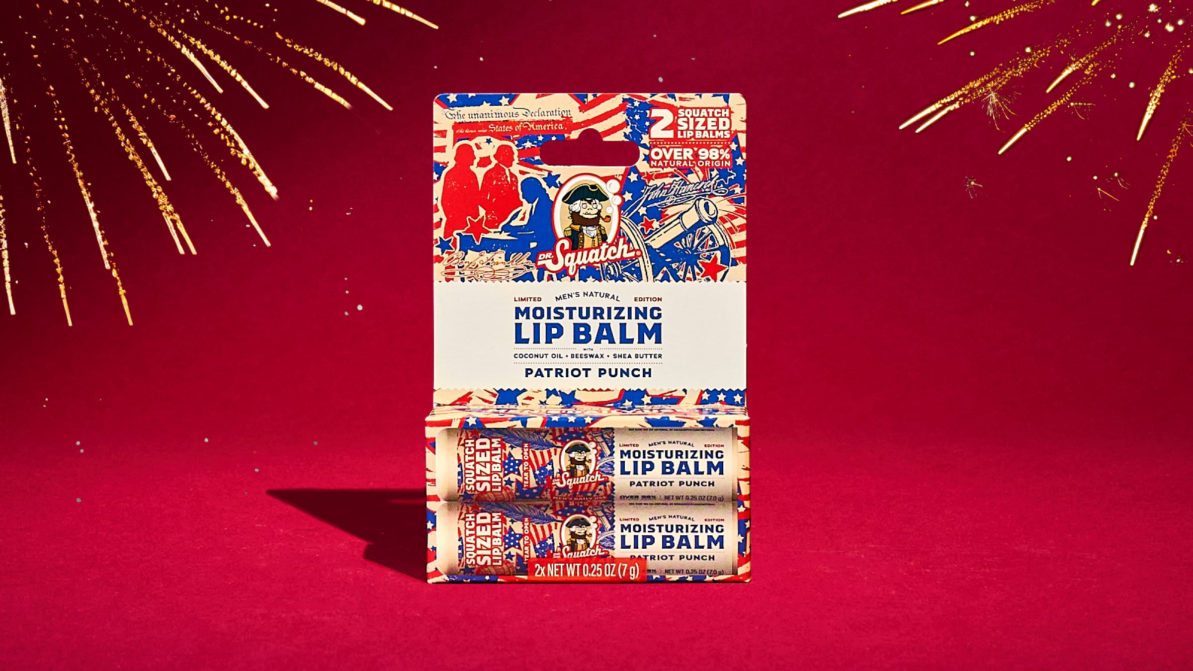 Dr. Squatch Patriot Punch Lip Balm 2-Pack — product photo 2 of 4