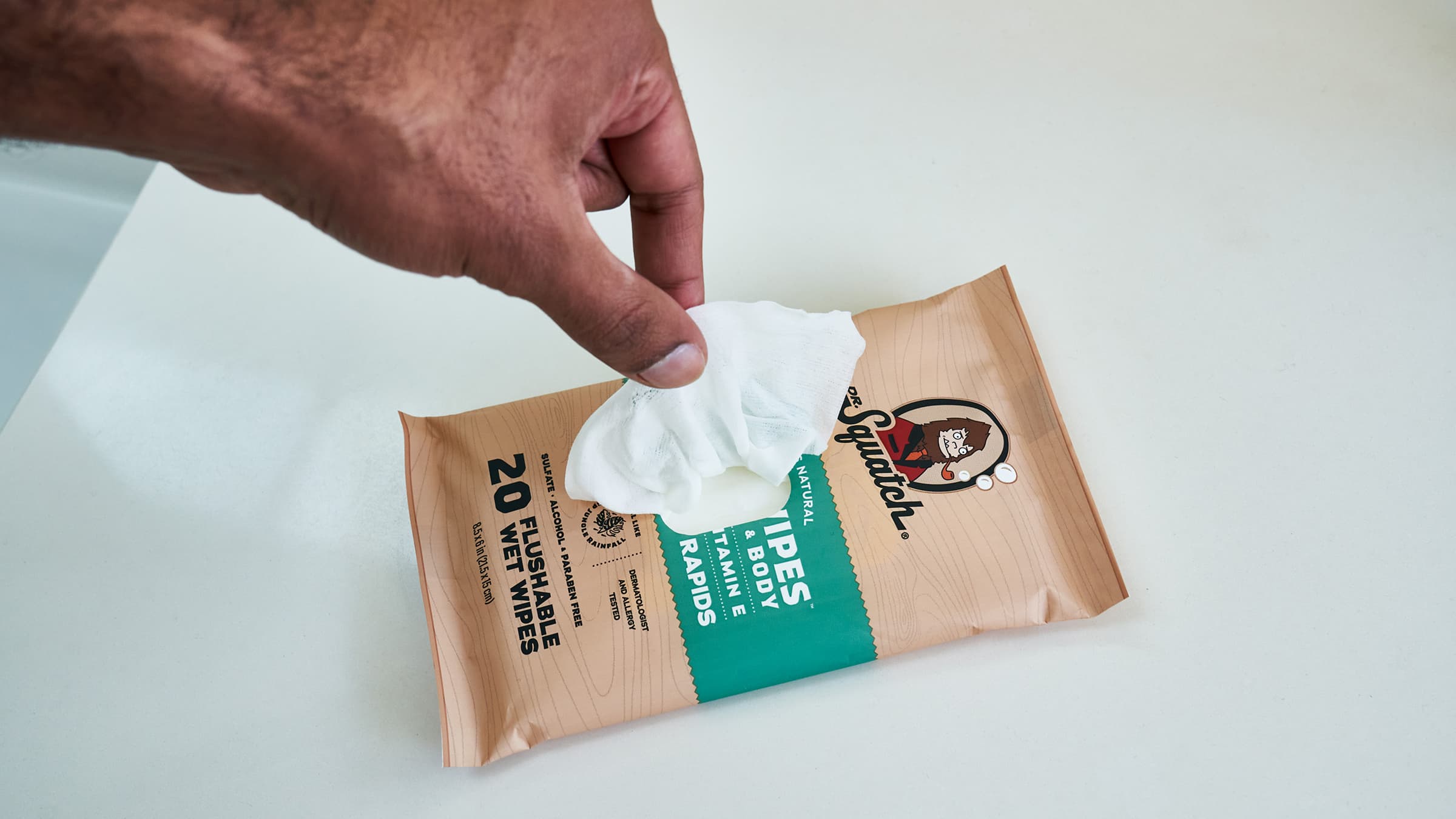 Dr. Squatch product being used