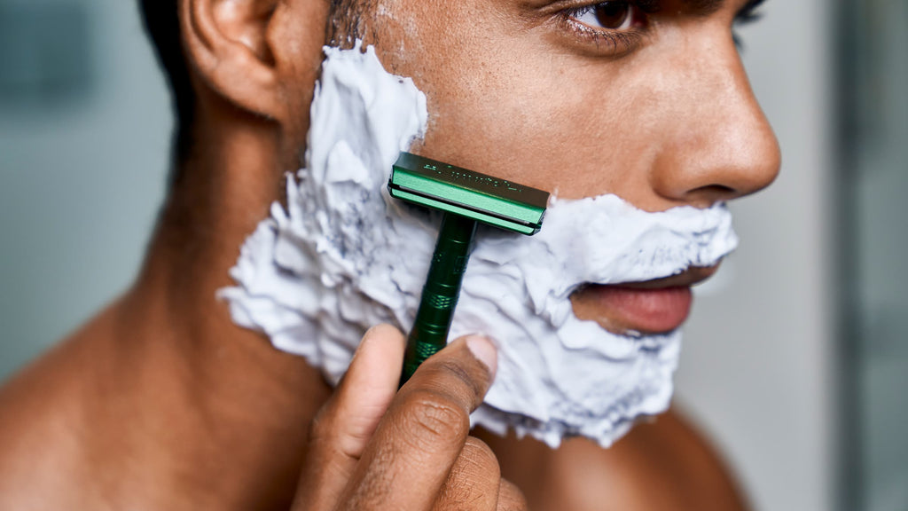 Dr. Squatch Safety Razor being used