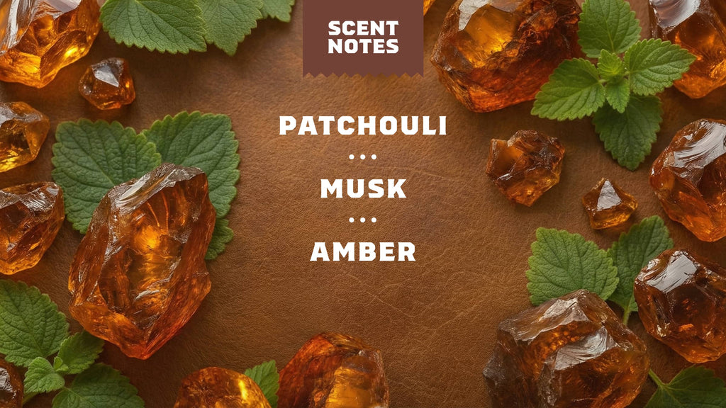 Scent notes graphic (Wild West Leather) used on Dr. Squatch product pages