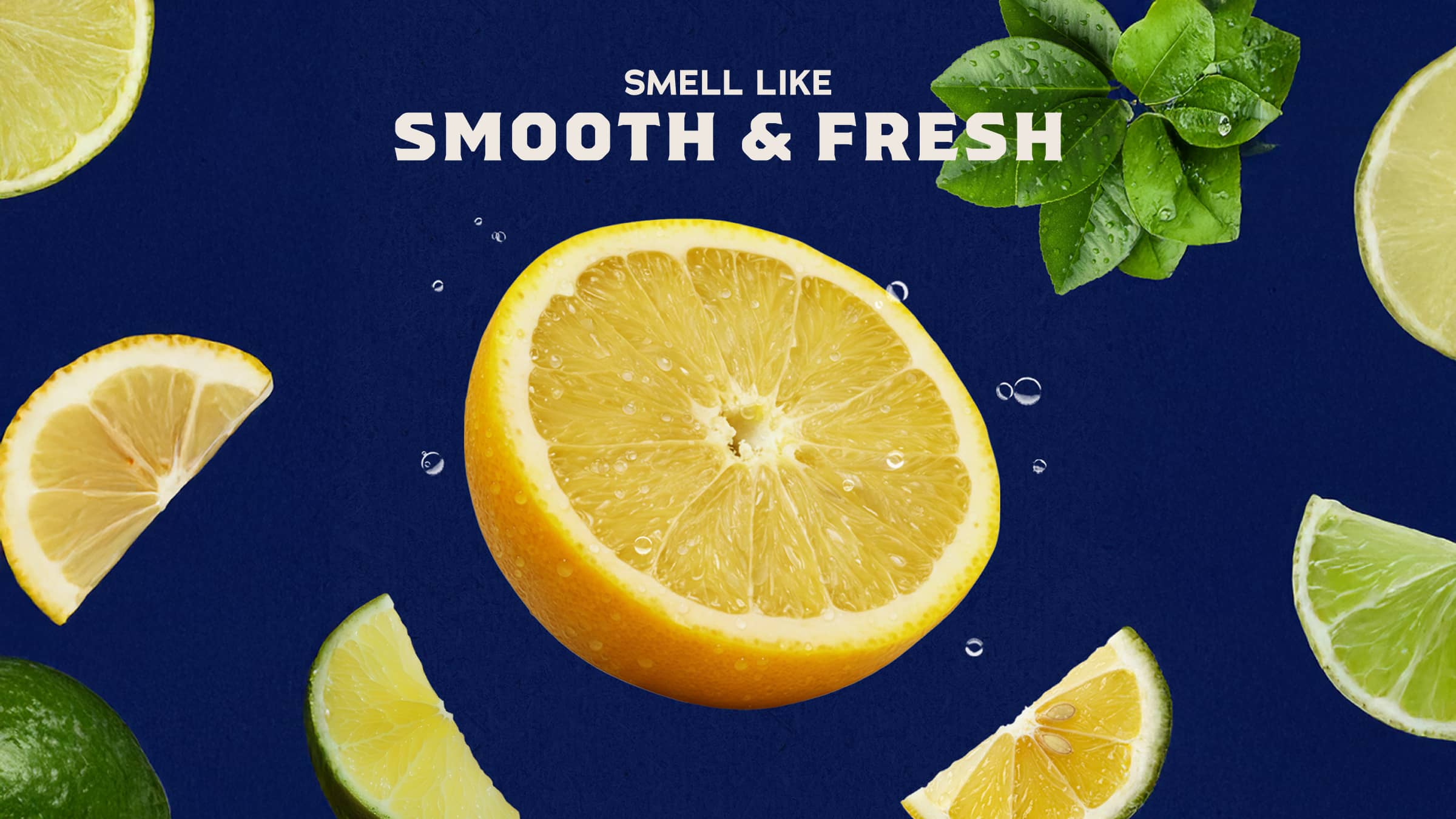 Smooth & Fresh imagery representing the scent of Dr. Squatch Deep Sea Goats Milk bar soap