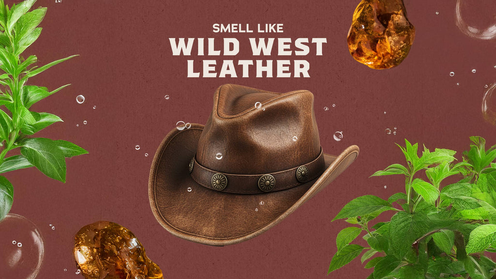 Wild West Leather scent inspiration imagery used on Dr. Squatch product pages