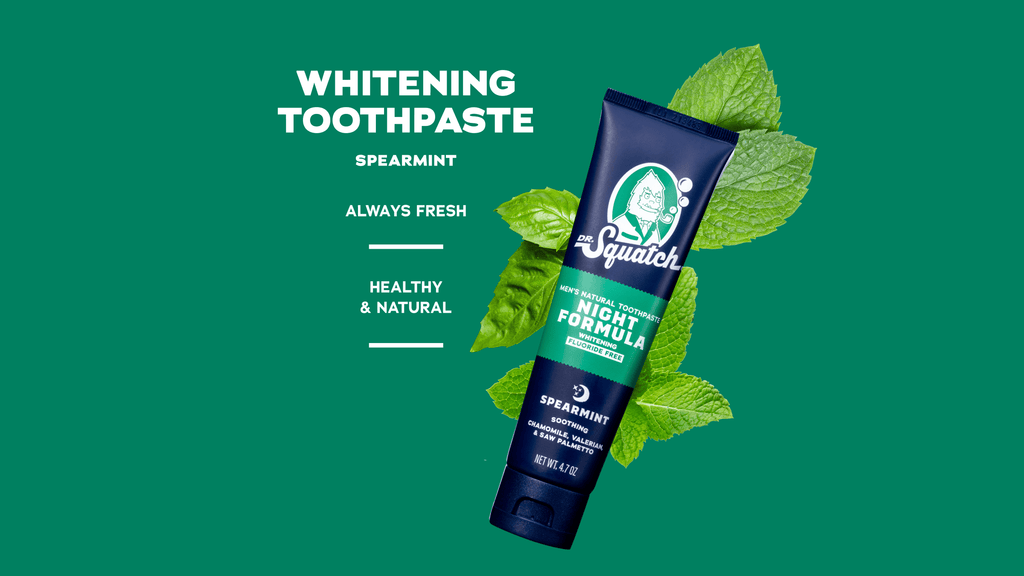 Scent notes graphic for Dr. Squatch Soothing Spearmint - Night toothpaste