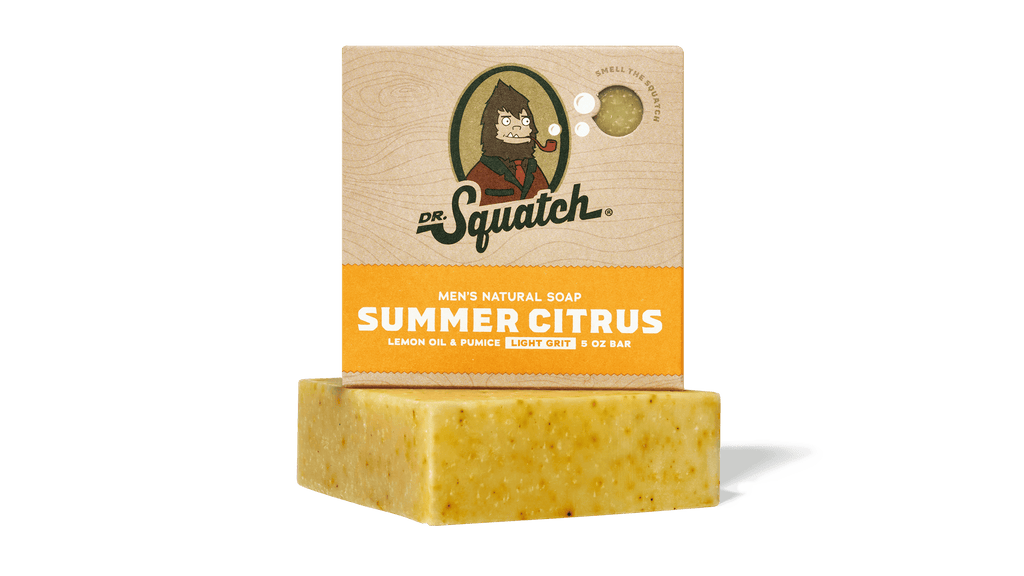 Dr. Squatch Summer Citrus bar soap packaging