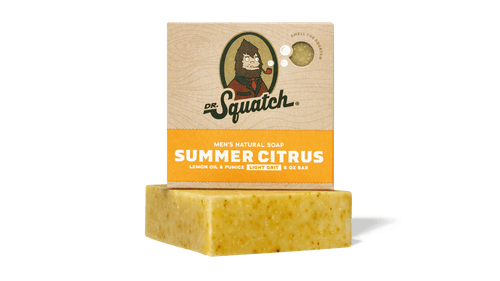 Dr. Squatch Summer Citrus bar soap packaging