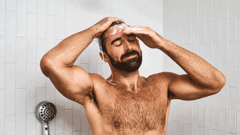 Dr. Squatch Summer Citrus Shampoo being used