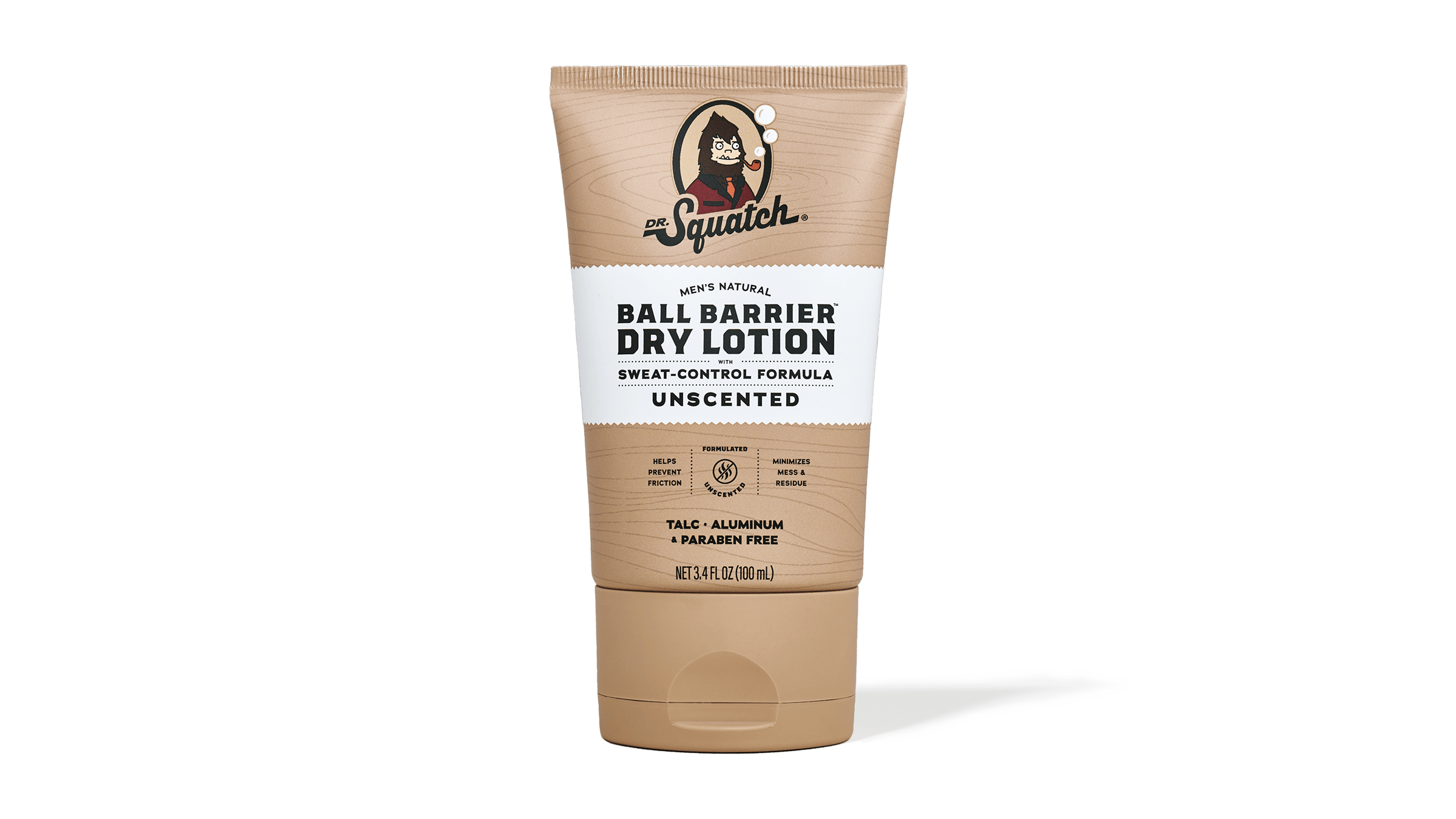 Dr. Squatch Unscented Dry Lotion packaging
