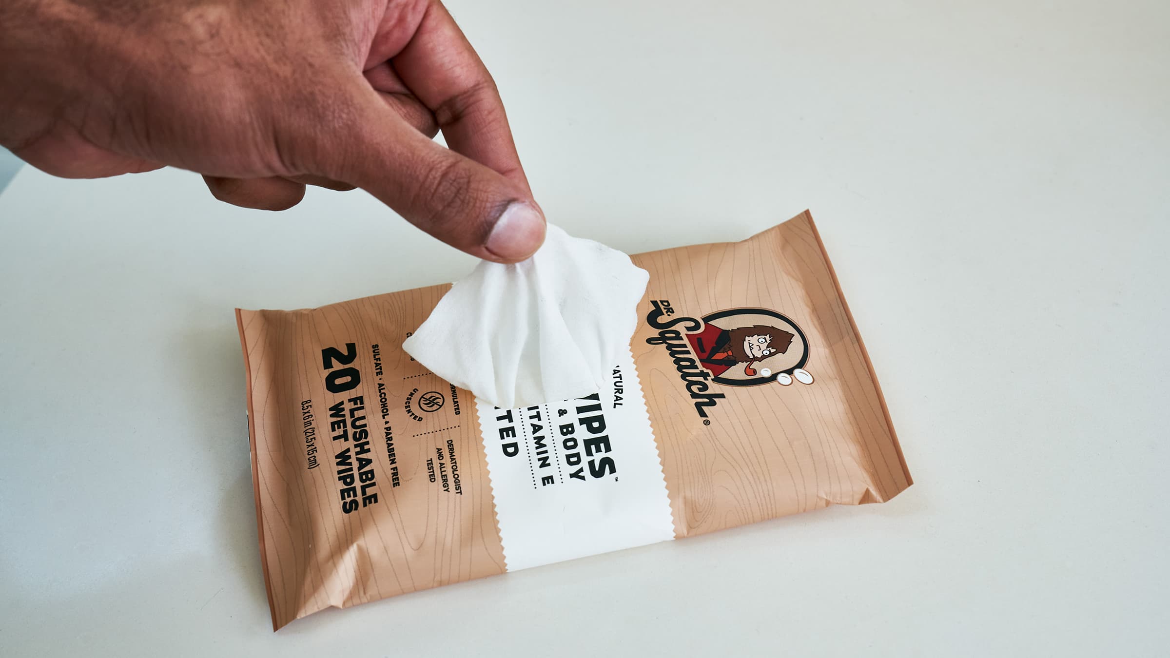 Dr. Squatch product being used