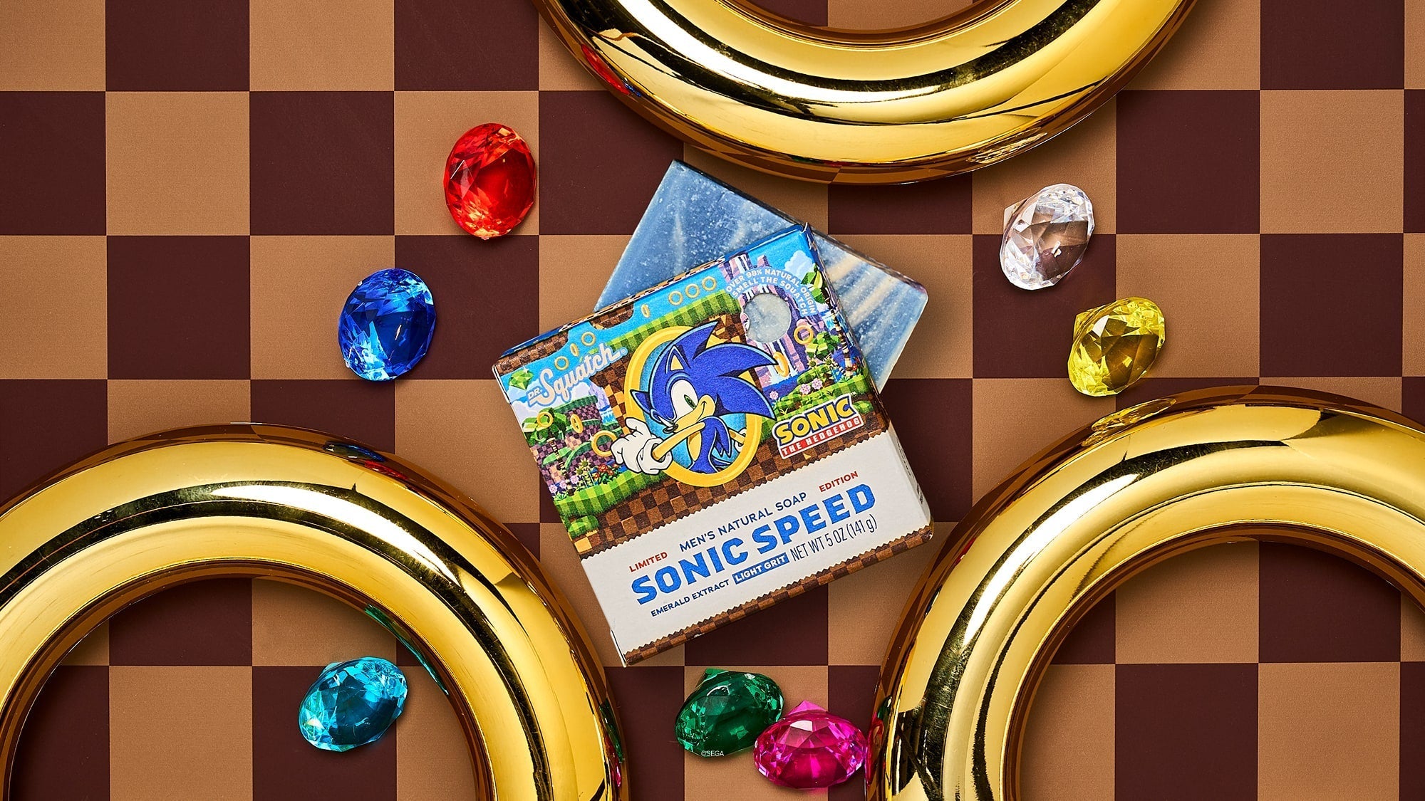 Lifestyle photo featuring Dr. Squatch Sonic Speed Bar Soap