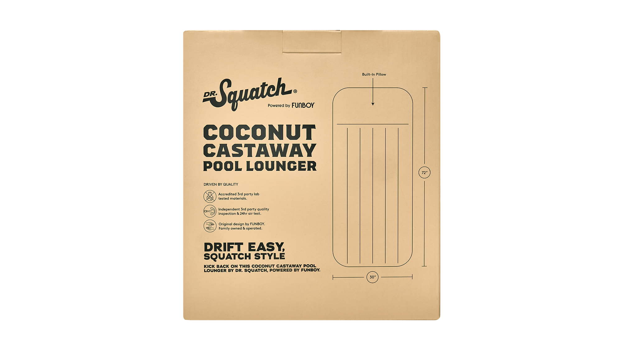 Dr. Squatch Coconut Castaway Pool Lounger — product photo 4 of 5