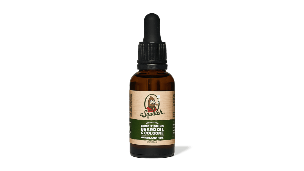 Dr. Squatch Conditioning Beard Oil & Cologne Woodland Pine packaging