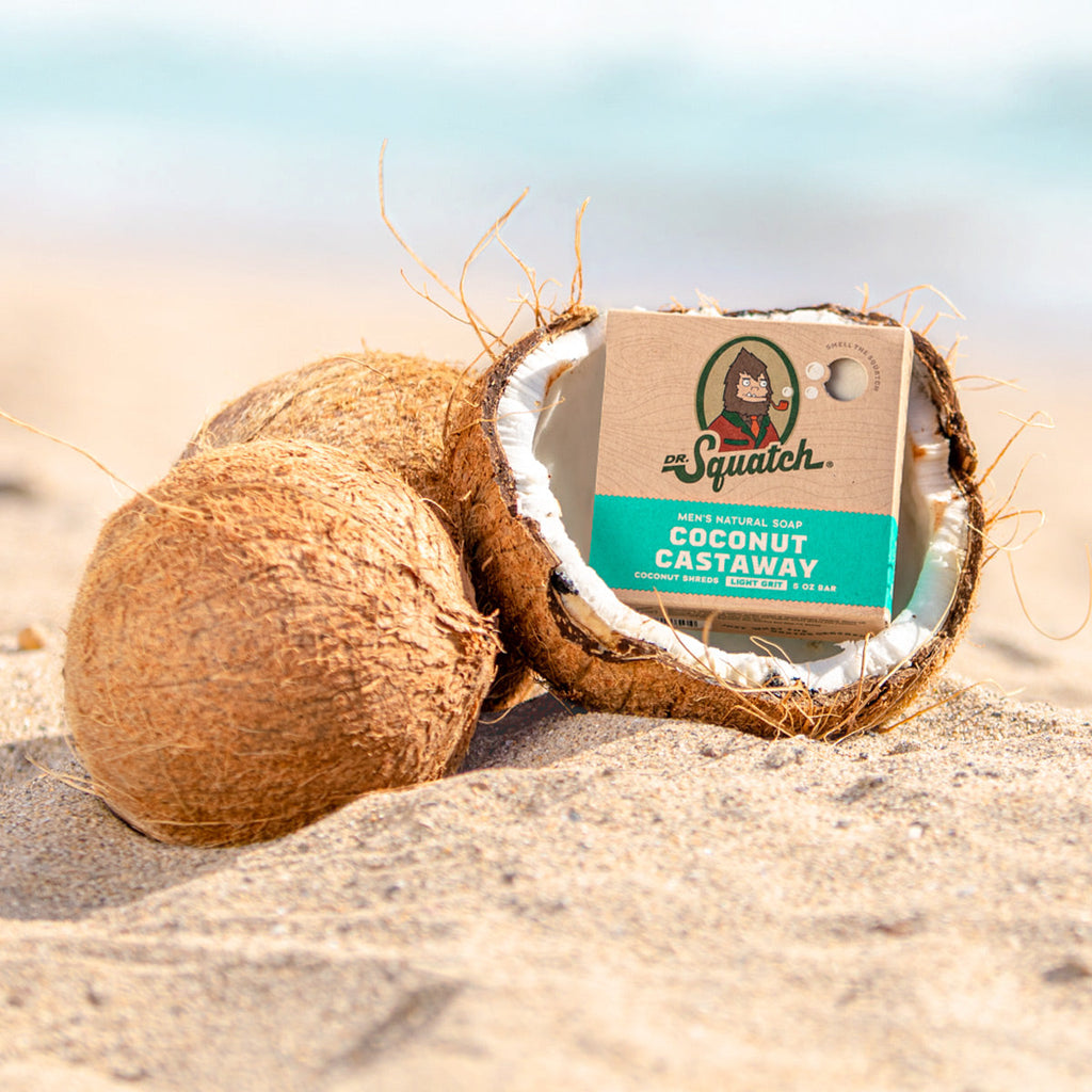 Lifestyle photo featuring Dr. Squatch Ultimate Starter Set gift set
